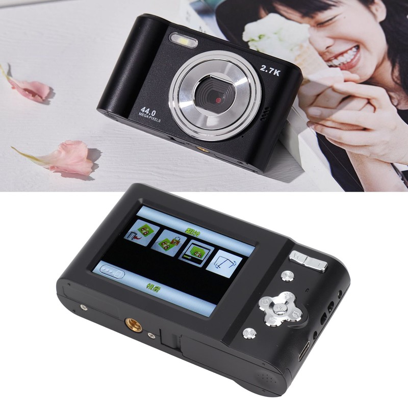 Kids Digital Camera Black 44MP 1080 Video Entry Level CCD