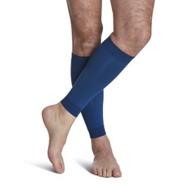 SIGVARIS Unisex Performance Compression Running Sleeve 412V 20-30mmHg - Large - Blue