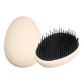 Cepillo Desenredante Para Maquillaje De Bolsillo Diseño Oval                                                                                          