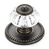 Richelieu Crystal Cabinet Knob, 1-5/16 Inch, Montreuil Collection, BP16063244BB, Burnished