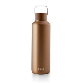 EQUA Timeless Insulated Water Bottle, Double Walled, Stainless Steel, Cold for 24 Hours or Hot for up to 12 Hours, BPA-Free, Leak-Proof, Durable, Multifunctional(Bronzed, 600ml)