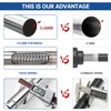 BRIOFOX Industrial Shower Curtain Rod - Rustproof Non-Slip 43-72 Inch