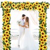 Shiny Flower 4 Pcs Artificial Sunflower Garland Silk Sunflower Vine