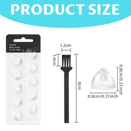 20 pcs Hearing Aid Domes are Suitable for Oticon Replacements (8 mm/2 Pack Transparent Universal Domes Hearing Aid Accessories