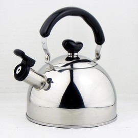 Nagao Tsubame-Sanjo Kettle, Full Capacity 0.48 gal (1.8 L), IH Compatible, Whistling, Stainless Steel, Made in Japan