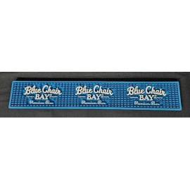 Kenny Chesney Blue Chair Bay Premium Rum Rubber Bar Spill Mat Rail Runner 21" X 3.5"