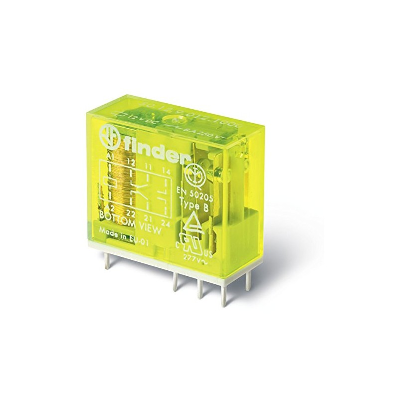 FINDER 50.12.9.024.1000 Relay, PCB, Safety, 8A, 24V