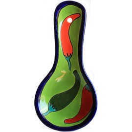 Chiles Talavera Ceramic Spoon Rest