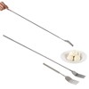 Telescopic Fork BBQ Stainless Steel Extendable Fork Extra Long Handle