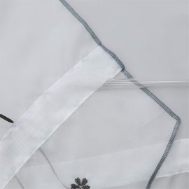 ESLIR Roman Blind with Tabs, Transparent Tab-Top Kitchen Curtains, Modern Voile, 1 Piece