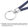 PATIKIL Braided Leather Keychain, 3 Pack PU Key Ring Woven