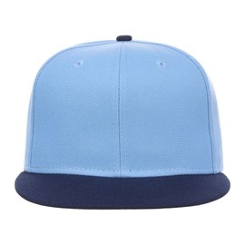 Tapas en blanco con tapa ajustable debajo de la visera, azul cielo/azul marino, 6.875