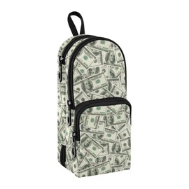 Sletend Pencil Case Big Capacity Money Hundred Dollar Bill Handheld Pencil Pouch Portable Large Storage Canvas Pencil Bag for Boys Girls Adults Students