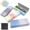 LoNinLoAn Pack of 4 Hard Glasses Case, Colourful Glasses Case,