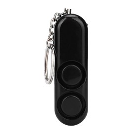 120dB Personal Alarm Safety Keychain Panic Security Emergency Torch Keyring Self-Defense Alarm Keychain for Women (Black)