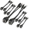 iCreatin Passive PoE Injector and PoE Splitter Cable Kit with