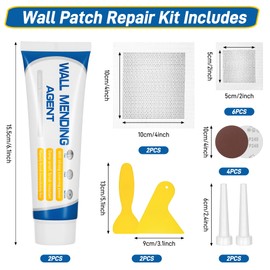 200g Spachtelmasse Weiß Innen, Ungiftig Bohrloch Füllung, Reparaturspachtel Set mit Spachtel Wandreparatur Patch, Fertigspachtel Weiß Innen, Löcher Wand Füllen, Spachtelmasse Wand für Peeling, Rissen