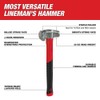 Milwaukee 48-22-9040 Lineman's 4-in-1 Hammer
