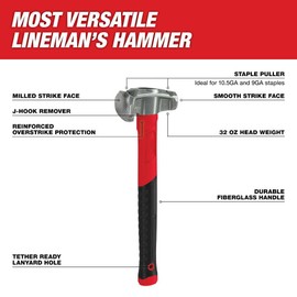 Milwaukee 48-22-9040 Lineman's 4-in-1 Hammer