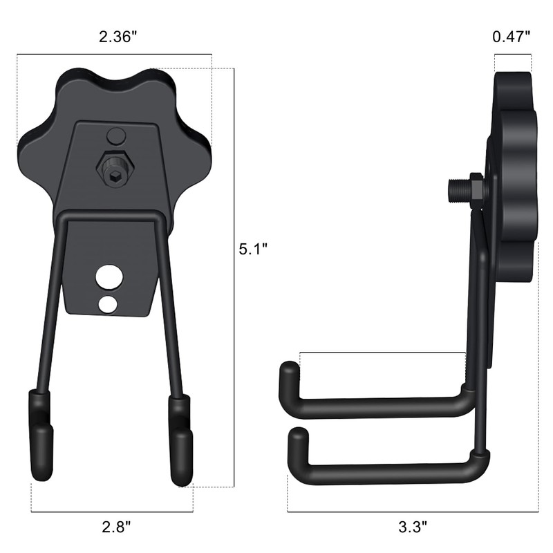 GUNPJONE Strong Garage Magnetic Hooks, 2Pcs Large Heavy Duty Magnetic