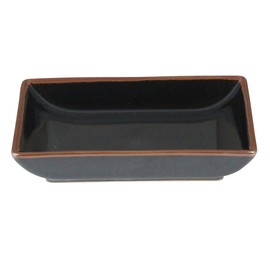 Hakusan Pottery Long Angle Choku, Tenmu, Approx. 4.7 x 3.1 inches (12 x 8 cm), Square Side, SHIHOU Hasami