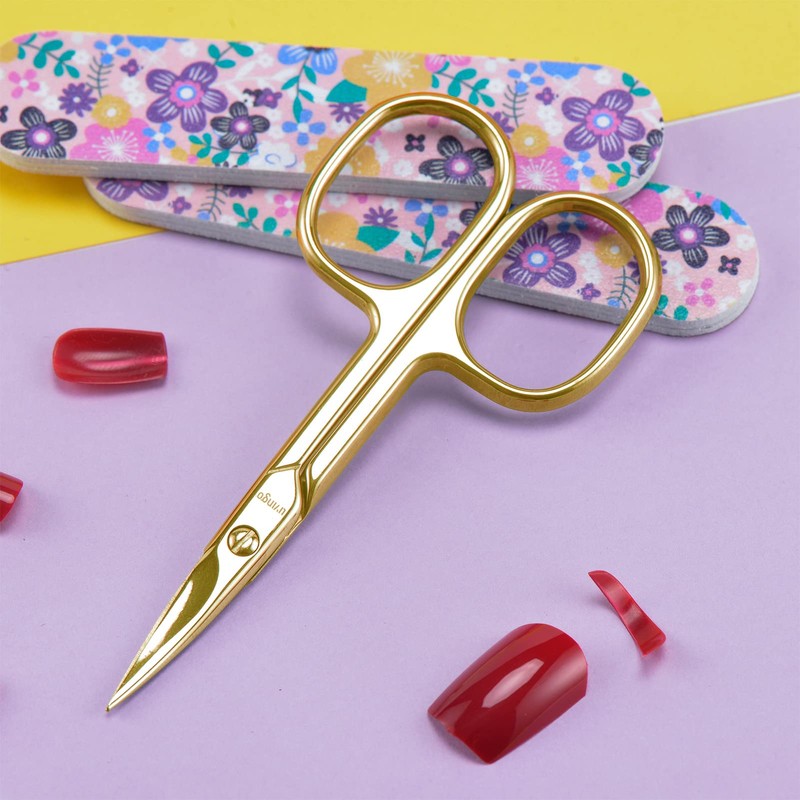 LIVINGO Professional Nail Cutter Scissors, Multi-purpose Sharp Curved Blade Stainless