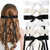 6PCS Silky Satin Hair Bows Ribbon Hair Clips, Ribbon Satin
