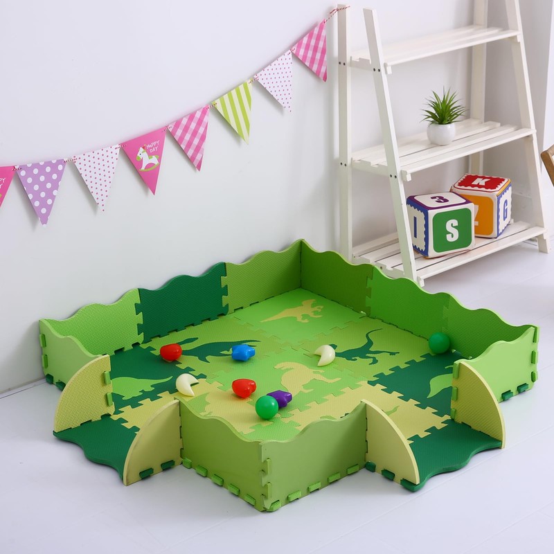 Tamiplay Foam Play Mat for Kids，25Pcs Square Interlocking Puzzle Floor