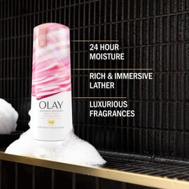 Olay Body Wash for Women, Indulgent Moisture, 24hr Moisturizing & Nourishing Formula, Infused with Vitamin B3 Complex, Luxurious Fragrances, Rose & Cherry Creme Scent, 20 fl oz