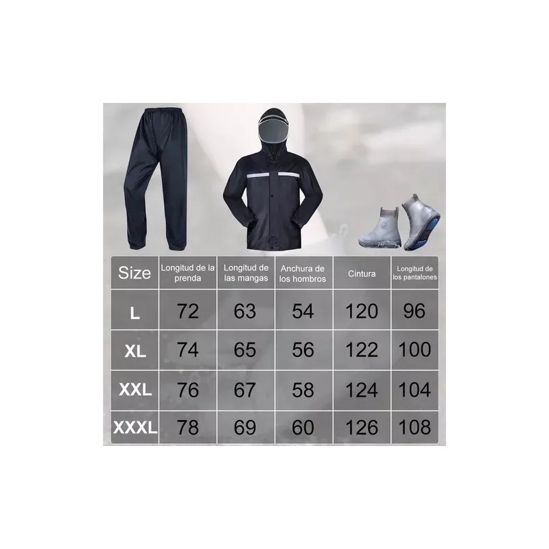 Limon Impermeable Reflejante De Capucha Motociclista+zapato Lluvia