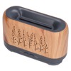 Humidifier 200ml Aroma Diffuser Wood Grain Flame Pattern Light Low