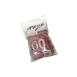 PURIZE® Regular Size Activated Carbon Filter, Pack of 100 Storage Bags, Diameter 9 mm Premium Filter, Coconut Based Activated Carbon (Pink)