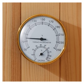 amocane Sauna Thermometer 2 in 1 Fahrenheit Thermometer Hygrometer for Sauna Room Indoor Sauna Accessories for Steam