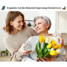 BIZIBAFF Bonus Mom Mothers Day Gifts - Acrylic Mother in Law Gifts from Daughter Son Step Mom Gifts for Mothers Day Birthday Christmas Retirement Gift Ideas Paperweight Keepsake Decorations