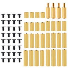 GeeekPi 64PCS Brass Spacers Standoffs Screws Assortment Kit for Raspberry Pi 5 & M.2 NVMe SSD PCIe Peripheral Board