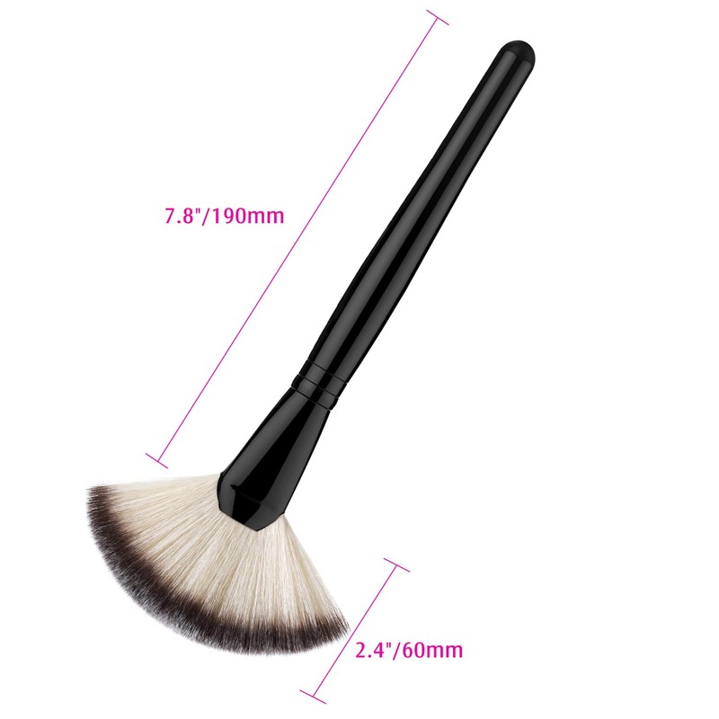 Luxspire Professional Fan Make-Up Brush, Single Soft Foundation Face Powder
