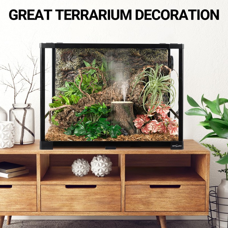 REPTIZOO Reptile Humidifier Fogger, Tree Trunk Humidifier with Top Mist