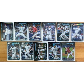 2024 Topps Series 1 Miami Marlins 11 Card Team Set Eury Perez Future Star