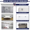 Cooler Stainless Steel Hinge & Latch Set, Ice Chest Hinges,