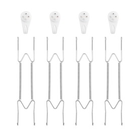 Plate Hangers for Wall for 10-14 inch, 4 Pack, Silver