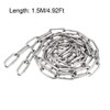 sourcing map Stainless Steel 304 Hardened Proof Coil Chain 1.5m