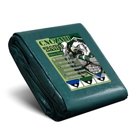 CNCZMH Tarp Waterproof, 8 Mil Thick Finished Size Tarps Outdoor, Multipurpose Tarpaulin Cover, Large Tarp for Emergency Rain Shelter Camping (Green, 16x20ft)