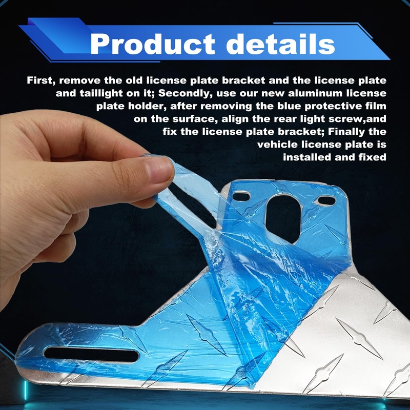 CmeRto Trailer License Plate Bracket Frame Heavy-Duty Bracket Holder Trailer