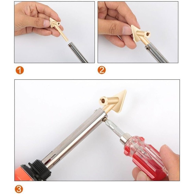Gold Plastic Welder Soldering Iron Tips Triangular Copper Soldering Iron