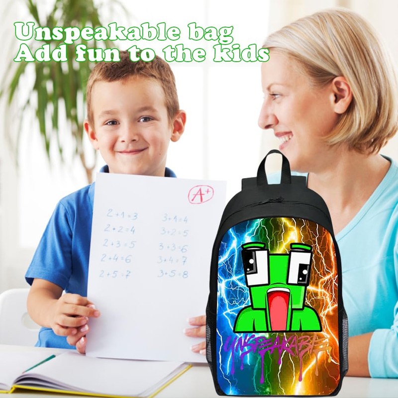 bzjqh Unspeak-able School Backpack, Unspeak Backpack, Frog Bookbag for Kids,