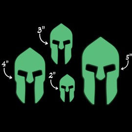 Spartan Helmet Warrior Molon Labe Style 27 Glow in The Dark Sticker Decal for Phone Tablet Laptop Car Truck Window | 2" Sticker | Orange