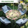YUVAMAGIMO Hummingbird Round Patio Table Cover Waterproof Outdoor Tablecloth with