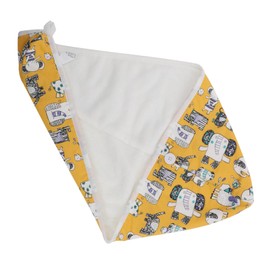 Gatuida Absorbent Cotton Hair Drying Towel Wrap for Women Thick Soft Fleece Hair Wrap Hat for Bath and Sleep Elephant Pattern