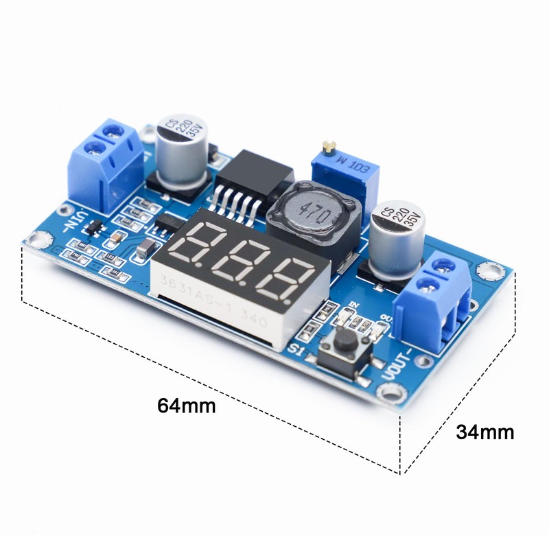 APKLVSR Step Down Converter Module, DC-DC Buck Converter for 4-40