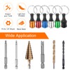 sourcing map 6PCS Bit Holder 1/4" Hex Shank Portable Aluminum